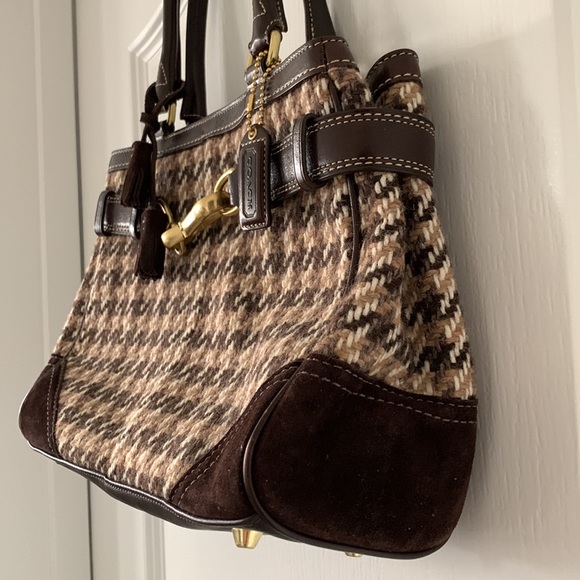 COACH Factory Leather and Tweed Hand Bag - Picture 8 of 16